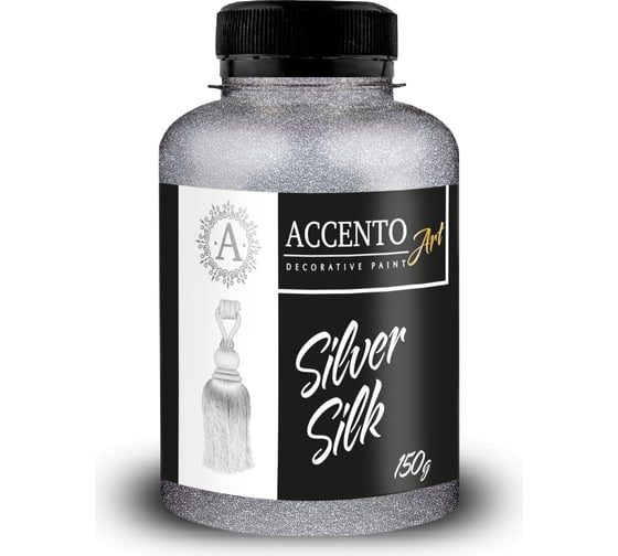 Декоративная краска AccentO ART Серебряный шелк, 0,15кг 30435 1