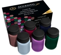 Набор металликов и перламутров AccentO ART №104, 6 шт. х 75г 36505