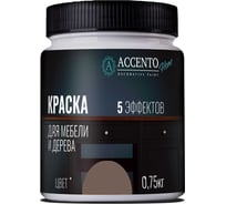 Краска для мебели и дерева AccentO Home полуматовая, Мокко, 0,75кг 39258