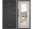 Входная металлическая дверь для квартиры Torex Flat-M 950x2050 мм, левая, зеркало, черный/белый 2000006420022 1