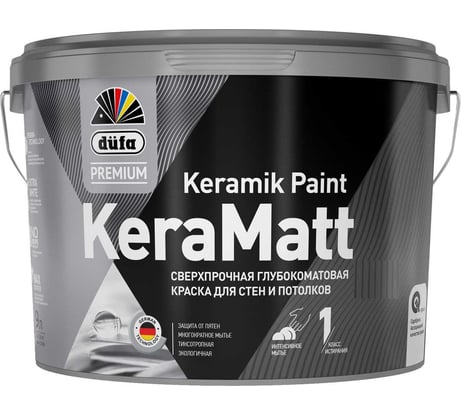 Водно-дисперсионная краска Dufa Premium KeraMatt база 3, 9 л МП МП00-008331