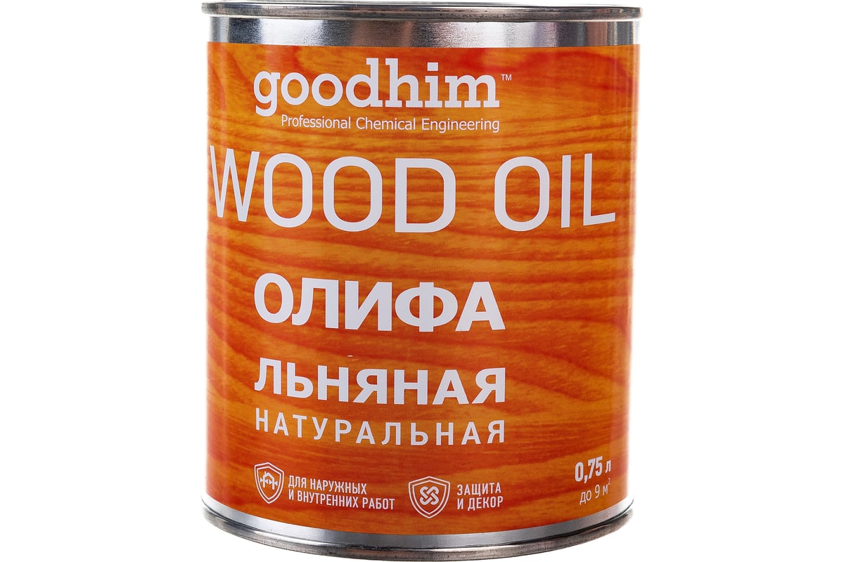 Льняная натуральная олифа Goodhim 0,75 л 71079 - выгодная цена, отзывы,  характеристики, фото - купить в Москве и РФ