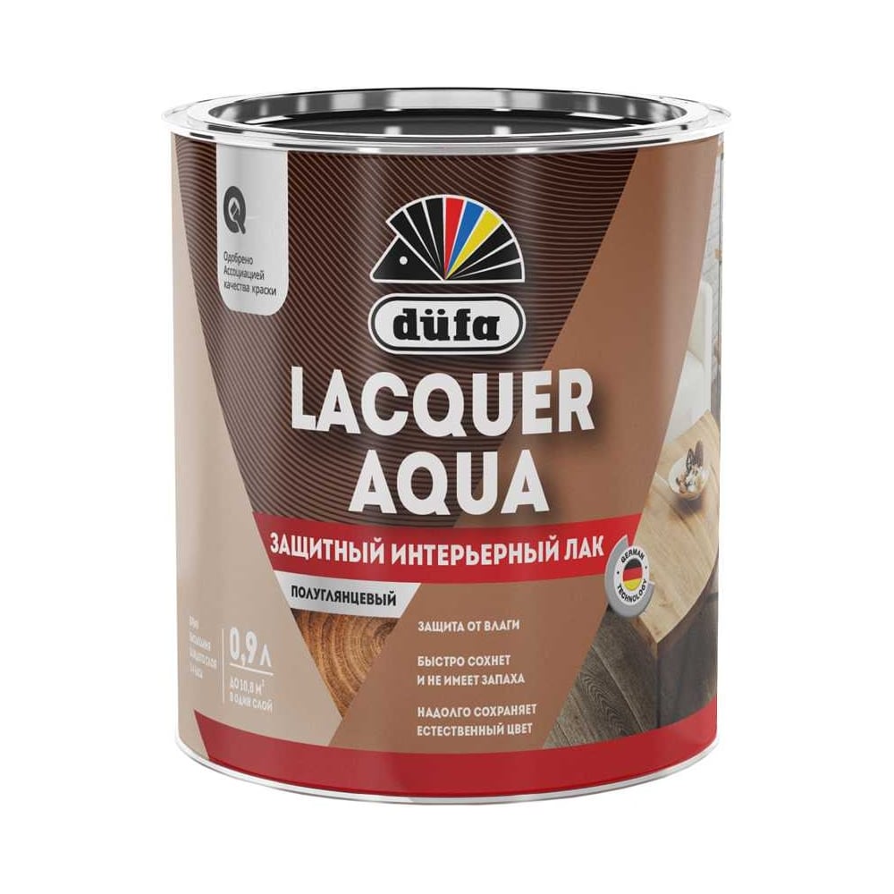 Интерьерный лак Dufa LACQUER AQUA полуглянцевый, 0.9 л МП00-009469 ...