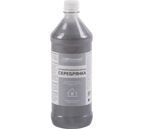 Антикоррозионная защитная краска, 1 л Bitumast Серебрянка БТ-177 4607952901087