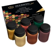 Набор металликов и перламутров AccentO ART №101, 6 шт. х 75г 36502