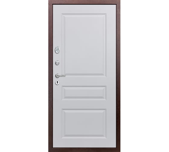 Дверь DIVA 510 2050x860 мм, левая, Антик медь - Д13 Белый софт УТ-00080747