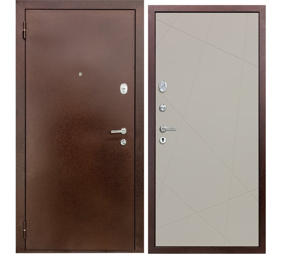 Дверь DIVA 510 2050x860 мм, левая, Антик медь - Д11 Софт шампань УТ-00080739