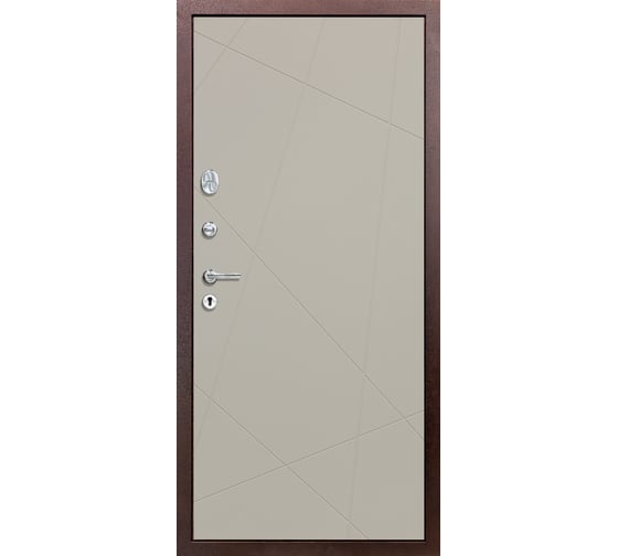 Дверь DIVA 510 2050x860 мм, левая, Антик медь - Д11 Софт шампань УТ-00080741