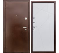 Дверь DIVA 510 2050x860 мм, левая, Антик медь - Д11 Белый софт УТ-00080731