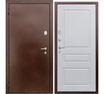 Дверь DIVA 510 2050x860 мм, левая, Антик медь - Д13 Белый софт УТ-00080749