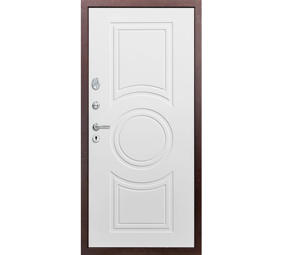 Дверь DIVA 510 2050x860 мм, левая, Антик медь - Д8 Белый софт УТ-00080877