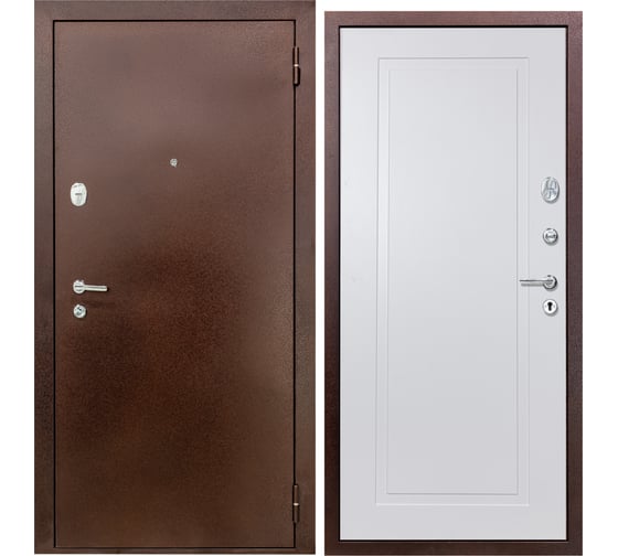 Дверь DIVA 510 2050x860 мм, правая, Антик медь - Н10 Белый софт УТ-00080781 1