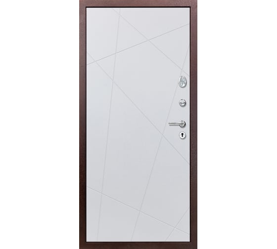 Дверь DIVA 510 2050x960 мм, правая, Антик медь - Д11 Белый софт УТ-00080734