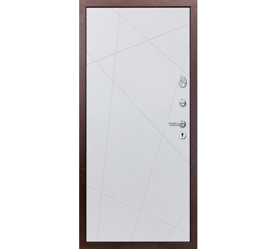 Дверь DIVA 510 2050x960 мм, левая, Титан - Д11 Белый софт УТ-00080971
