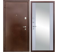 Дверь DIVA 510 зеркало, 2050x860 мм, левая, Титан - Д15 Силк маус УТ-00081035