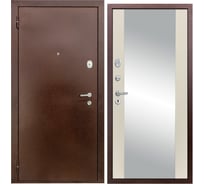 Дверь DIVA 510 зеркало, 2050x860 мм, левая, Антик медь - Д15 Софт шампань УТ-00080815