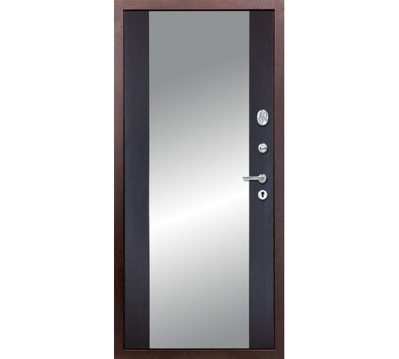 Дверь DIVA 510 зеркало, 2050x860 мм, правая, Антик медь - Д15 Венге УТ-00080803