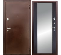Дверь DIVA 510 зеркало, 2050x960 мм, правая, Антик медь - Д15 Венге УТ-00080805