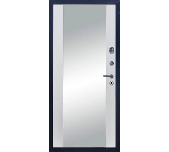 Дверь DIVA 510 зеркало, 2050x960 мм, левая, Титан - Д15 Белый Софт УТ-00081038