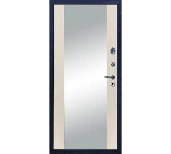 Дверь DIVA 510 зеркало, 2050x860 мм, правая, Титан - Д15 Софт шампань УТ-00081049