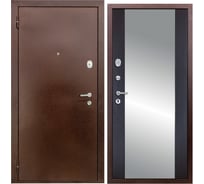 Дверь DIVA 510 зеркало, 2050x960 мм, левая, Антик медь - Д15 Венге УТ-00080804
