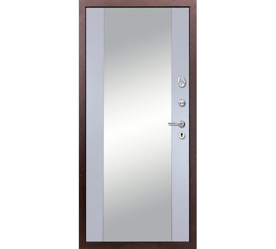 Дверь DIVA 510 зеркало, 2050x960 мм, левая, Антик медь - Д15 Силк маус УТ-00080812