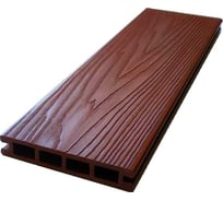 Террасная доска Экодекинг Титан 3D 3 м, цвет терракот, в упаковке 3 шт. 4687204103162