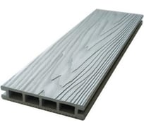 Террасная доска Экодекинг Титан 3D 3 м, цвет жемчуг, в упаковке 3 шт. 4687204103186