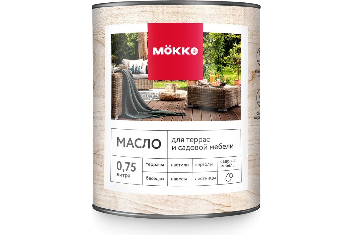 Масло для террас и садовой мебели ООО  Пак mökke 0,75 л .
