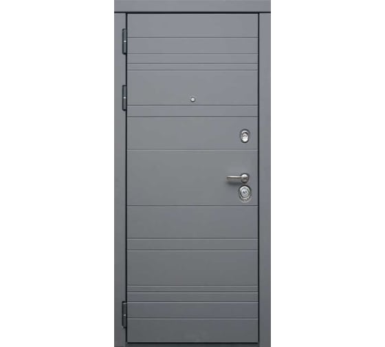 Дверь DIVA МД-39 2050x960 мм, левая, Серая-Д5 Белый софт УТ-00074172