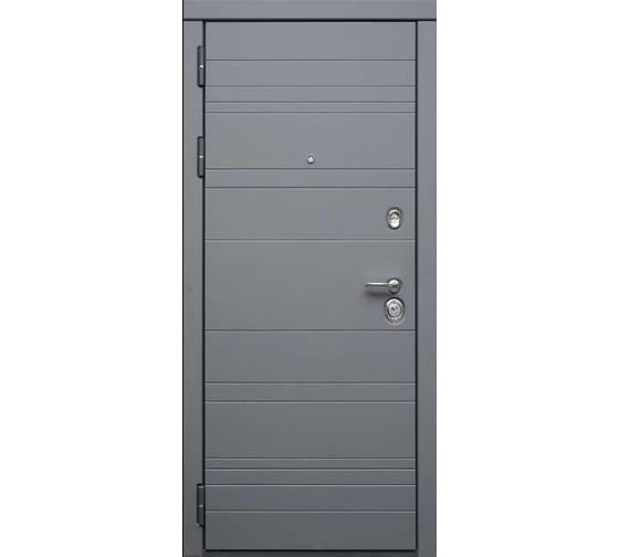 Дверь DIVA МД-39 2050x860 мм, левая, Серая-Д5 Белый софт УТ-00074447