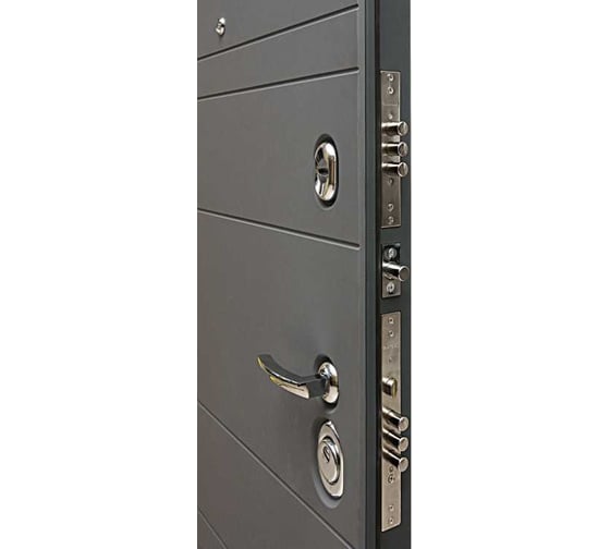 Дверь DIVA МД-39 2050x860 мм, левая, Серая-Д5 Белый софт УТ-00074447