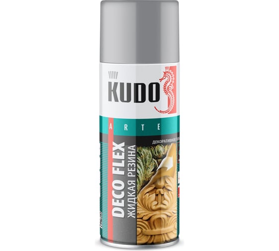 Краска для декоративных работ KUDO DECO FLEX жидкая резина серая KU-5308