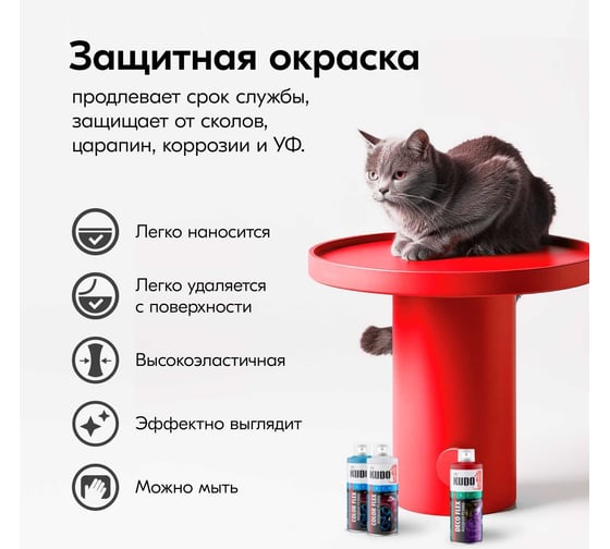 Жидкая резина KUDO DECO FLEX красная KU-5304