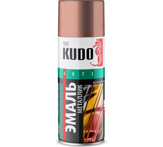 Эмаль яркий металлик универсальная быстросохнущая KUDO REFLECTIVE FINISH медь KU-1030