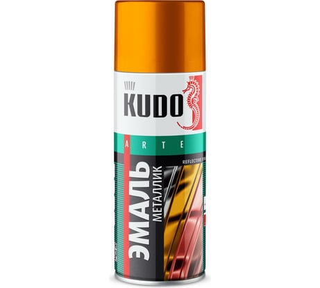 Эмаль яркий металлик универсальная быстросохнущая KUDO REFLECTIVE FINISH золото KU-1028