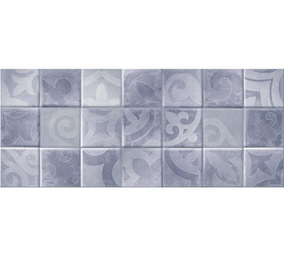 Настенная плитка Gracia Ceramica Folk blue голубой 02, 25x60 см, 1.2 кв.м, 8 шт. СК000036430