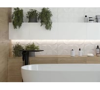 Настенная плитка Gracia Ceramica Nature white белый 01, 30x50 см, 1.2 кв.м, 8 шт. СК000040514