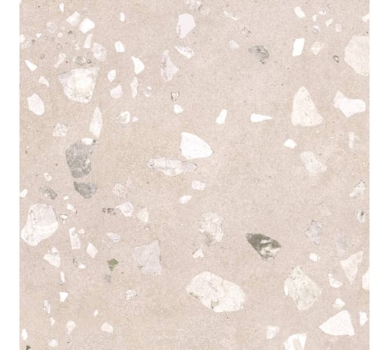 Керамогранит Gracia Ceramica Terrazzo sugar beige бежевый PG 01, 60x60 см, 1.44 кв.м, 4 шт. СК000039059
