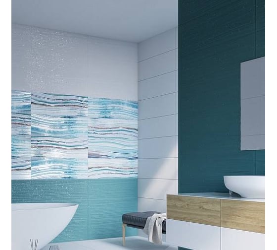Настенная плитка Gracia Ceramica Marella white 01 белый, 30x90 см, 1.35 кв.м, 5 шт. СК000027305