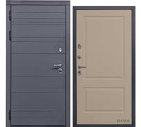 Дверь DIVA МД-39 2050x960 мм, левая, Серая-Д7 Софт Шампань УТ-00075461