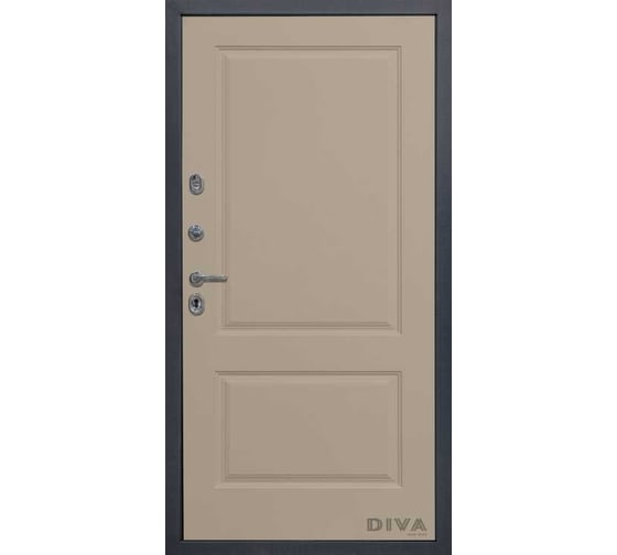Дверь DIVA МД-39 2050x960 мм, левая, Серая-Д7 Софт Шампань УТ-00075461