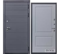 Дверь DIVA МД-39 2050x960 мм, правая, Серая-Д7 Силк Маус УТ-00075458