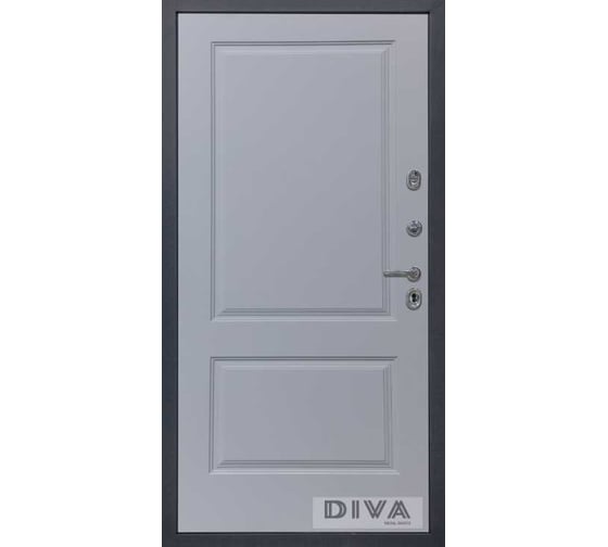 Дверь DIVA МД-39 2050x960 мм, правая, Серая-Д7 Силк Маус УТ-00075458