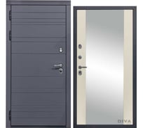 Дверь DIVA МД-39 зеркало, 2050x960 мм, левая, Серая-Д15 Софт Шампань УТ-00075447