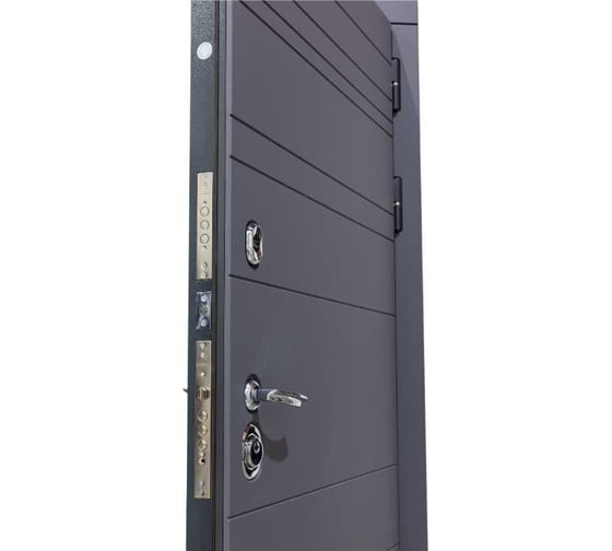 Дверь DIVA МД-39 2050x860 мм, левая, Серая-Д11 Белый Софт УТ-00075482
