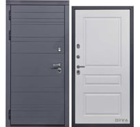 Дверь DIVA МД-39 2050x860 мм, левая, Серая-Д13 Белый Софт УТ-00075431