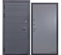 Дверь DIVA МД-39 2050x860 мм, левая, Серая-Н10 Силк Маус УТ-00075468