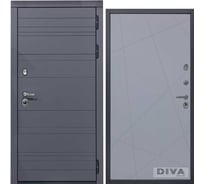 Дверь DIVA МД-39 2050x960 мм, правая, Серая-Д11 Силк Маус УТ-00074536
