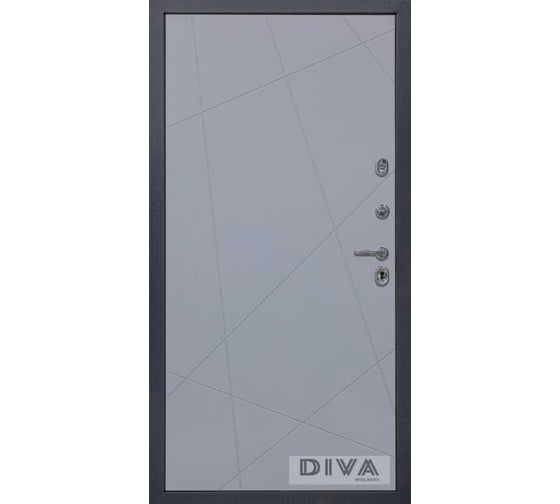 Дверь DIVA МД-39 2050x960 мм, правая, Серая-Д11 Силк Маус УТ-00074536